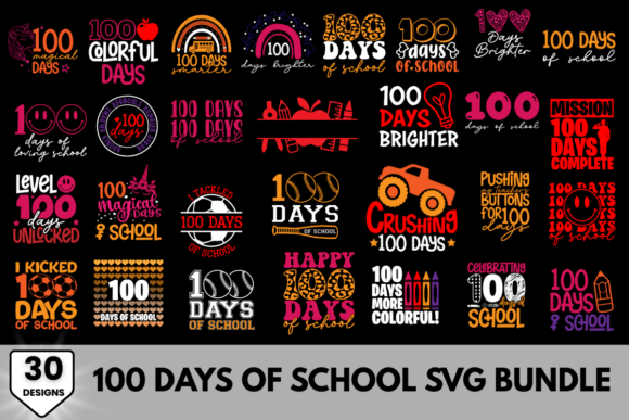 100 Days of School SVG: Graphics for Crafts & Local Branding