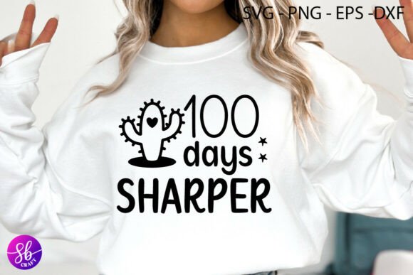 100 Days Sharper SVG Graphics for T-Shirt Designs