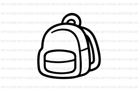 Backpack Doodle Clipart: Playful Icons & Graphics for Local Branding