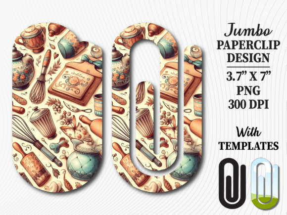 Baking Kitchen Tools Jumbo Paperclip Graphics for Crafts
