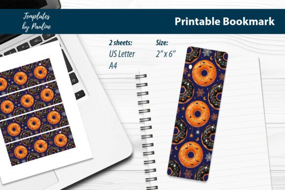 Halloween Donut Bookmark Printable: Graphics & Print Templates