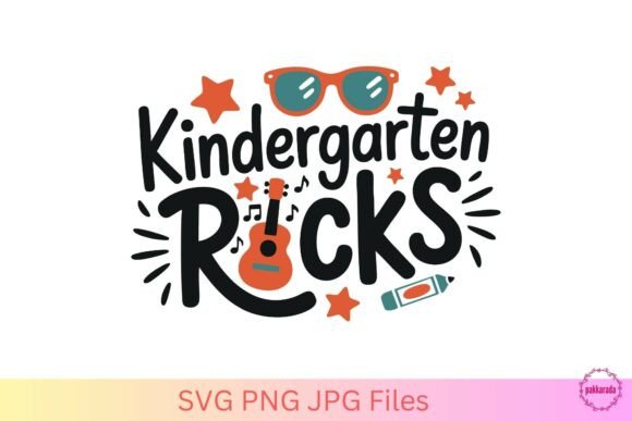 Kindergarten Rocks SVG for Teacher Kids: Graphics & Crafts