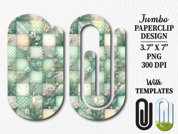 Orange Poppy Floral Jumbo Paperclip Graphics