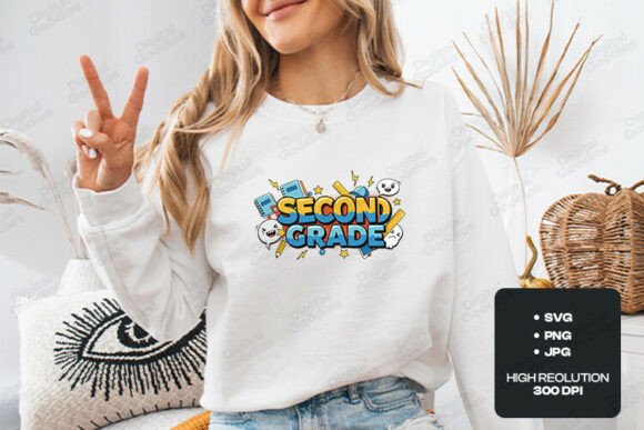 Second Grade Comic School SVG PNG JPG Graphics