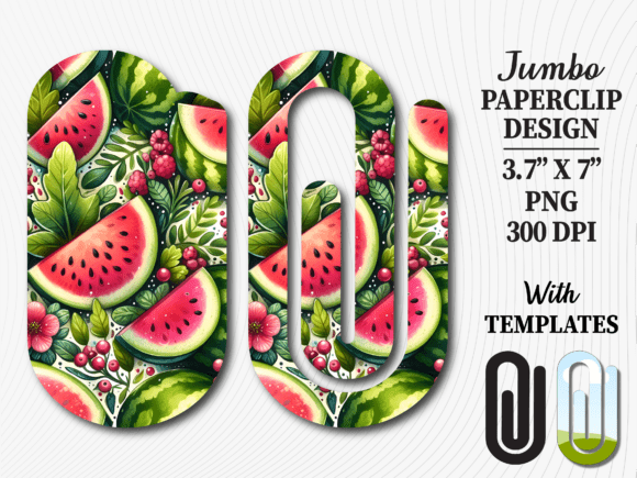 Summer Watermelon Jumbo Paperclip: Graphics & Crafts Asset Review