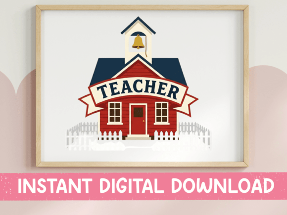 Teacher Schoolhouse SVG PNG