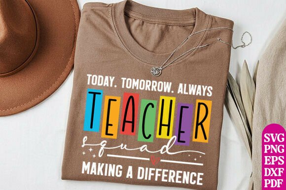 Teacher Squad PNG & SVG: Graphics for T-Shirt Designs
