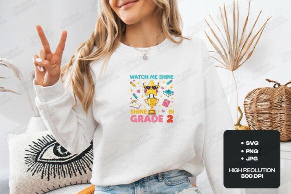 Watch Me Shine in Grade 2 Cute SVG Graphics